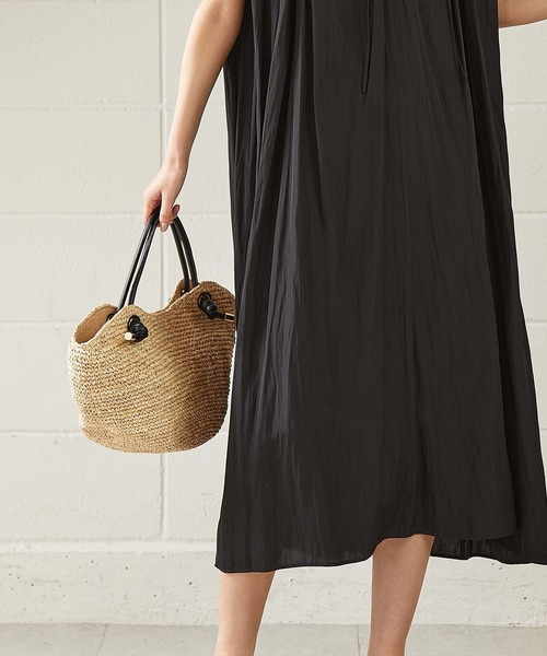 OUVRAGE CLASSE（ウヴラージュクラス）の「【VIOLAd’ORO／ヴィオラドーロ】ラフィネ×牛革カゴバック（ハンドバッグ・レディース・ナチュラル・FREE）」の18枚目の写真