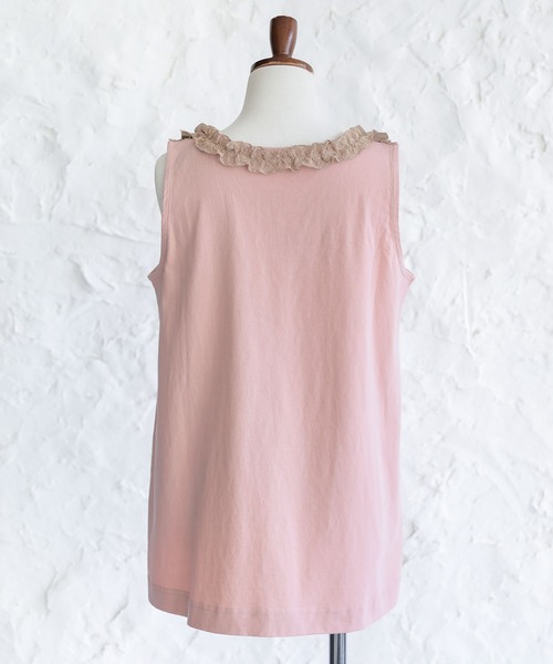 osharewalker（オシャレウォーカー）の「【廃盤】『ボリュームレースフリルタンク』（タンクトップ・レディース・ブラック/オフホワイト/グリーン/ピンク・2/1）」の22枚目の写真