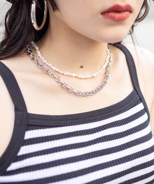 RASVOA（ラスボア）の「シルバーチェーンマンテルネックレス（ネックレス・レディース・シルバー・FREE）」の9枚目の写真