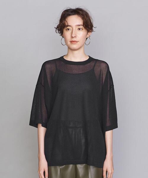 春秋ニット　ユナイテッドアローズ BEAUTY&YOUTH UNITED ARROWS｜コイルニット ショートスリーブ