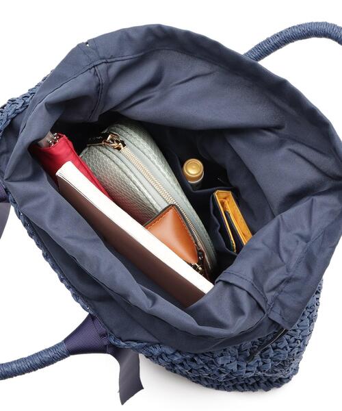 SHOO・LA・RUE（シューラルー）の「◆ペーパーソフトリボンミニトート（トートバッグ・レディース・ベージュ/ネイビー・00）」の7枚目の写真