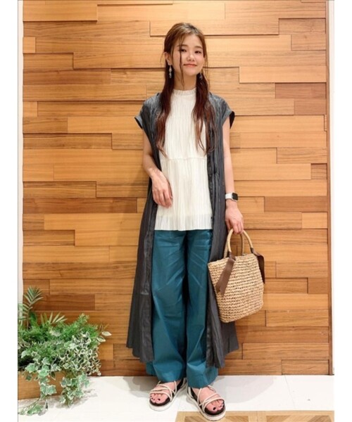 SHOO・LA・RUE（シューラルー）の「◆ペーパーソフトリボンミニトート（トートバッグ・レディース・ベージュ/ネイビー・00）」の11枚目の写真