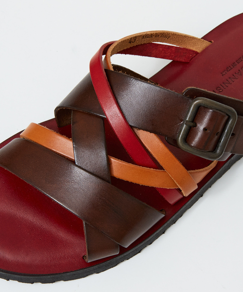 alfredoBANNISTER(アルフレッドバニスター)の「【定番】マルチクロス レザーサンダル(サンダル・メンズ・ネイビー/ブラック/ダークブラウン/レッド・41/43/40/42/39)」の9枚目の写真