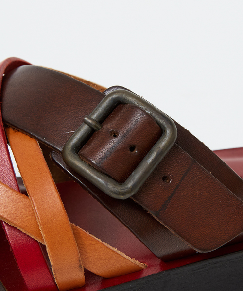 alfredoBANNISTER(アルフレッドバニスター)の「【定番】マルチクロス レザーサンダル(サンダル・メンズ・ネイビー/ブラック/ダークブラウン/レッド・41/43/40/42/39)」の8枚目の写真