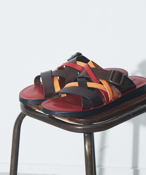 alfredoBANNISTER(アルフレッドバニスター)の「【定番】マルチクロス レザーサンダル(サンダル・メンズ・ネイビー/ブラック/ダークブラウン/レッド・41/43/40/42/39)」の4枚目の写真