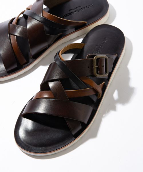 alfredoBANNISTER(アルフレッドバニスター)の「【定番】マルチクロス レザーサンダル(サンダル・メンズ・ネイビー/ブラック/ダークブラウン/レッド・41/43/40/42/39)」の5枚目の写真