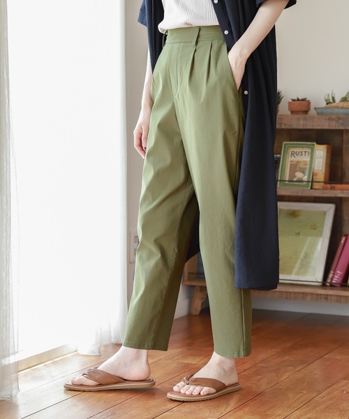 studio CLIP（スタディオクリップ）の「ハイストレッチスリムテーパードパンツ[プラスサイズあり]（その他パンツ・レディース・ブラック/ライトブルー/カーキ/ライトグレー・MEDIUM/XXX-LARGE/X-LARGE/SMALL/XX-LARGE/LARGE）」の4枚目の写真