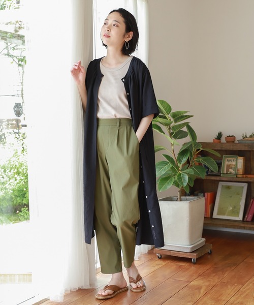 studio CLIP（スタディオクリップ）の「ハイストレッチスリムテーパードパンツ[プラスサイズあり]（その他パンツ・レディース・ブラック/ライトブルー/カーキ/ライトグレー・MEDIUM/XXX-LARGE/X-LARGE/SMALL/XX-LARGE/LARGE）」の17枚目の写真