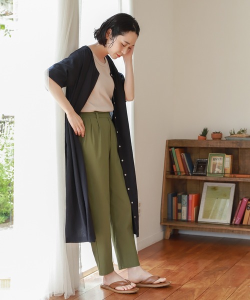 studio CLIP（スタディオクリップ）の「ハイストレッチスリムテーパードパンツ[プラスサイズあり]（その他パンツ・レディース・ブラック/ライトブルー/カーキ/ライトグレー・MEDIUM/XXX-LARGE/X-LARGE/SMALL/XX-LARGE/LARGE）」の7枚目の写真