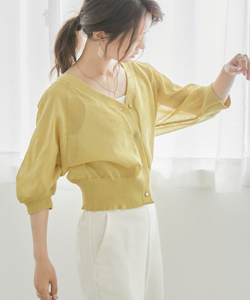 Be You 【 Soft Touch Edge To Edge Cardigan Women 】 ファッション レディースファッション トップス カーディガン ボレロ セール】【LVEU.】ダブルジップニットカーディガン / トップス