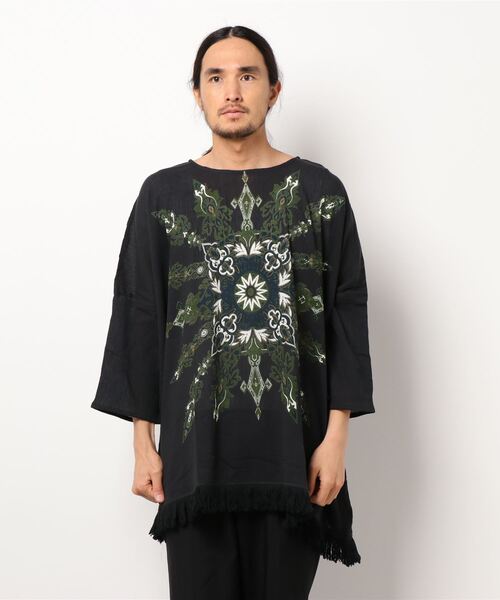 チャイハネ(チャイハネ)の「【チャイハネ】yul トライバル柄フリンジMEN'Sトップス(その他トップス・メンズ・ブラック/ベージュ/ブルー・FREE)」の18枚目の写真