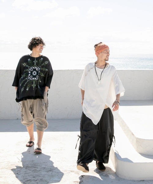 チャイハネ(チャイハネ)の「【チャイハネ】yul トライバル柄フリンジMEN'Sトップス(その他トップス・メンズ・ブラック/ベージュ/ブルー・FREE)」の11枚目の写真
