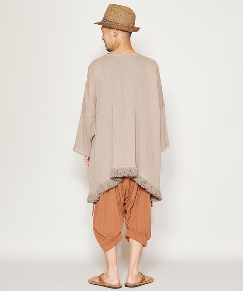 チャイハネ(チャイハネ)の「【チャイハネ】yul トライバル柄フリンジMEN'Sトップス(その他トップス・メンズ・ブラック/ベージュ/ブルー・FREE)」の15枚目の写真