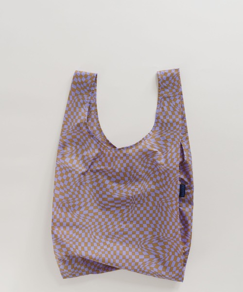 BAGGU（バグー）の「STANDARD BAGGU 388.チェッカー ラベンダー×ベージュ（エコバッグ/サブバッグ・レディース・ラベンダー・FREE）」の5枚目の写真