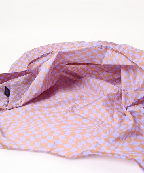 BAGGU（バグー）の「STANDARD BAGGU 388.チェッカー ラベンダー×ベージュ（エコバッグ/サブバッグ・レディース・ラベンダー・FREE）」の3枚目の写真
