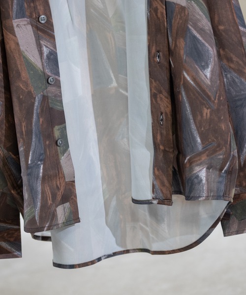 Naive magic（ナイーブマジック）の「【a】ナチュラルストレッチ総柄プリント長袖シャツ（シャツ/ブラウス・メンズ・ブラック/ブラウン系その他/マルチ/ブラック系その他/ブルー/ブラウン/グレー・X-LARGE/LARGE/MEDIUM）」の21枚目の写真