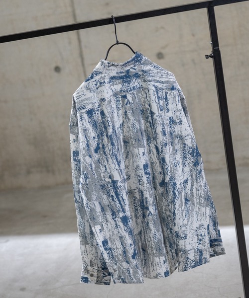 Naive magic（ナイーブマジック）の「【a】ナチュラルストレッチ総柄プリント長袖シャツ（シャツ/ブラウス・メンズ・ブラック/ブラウン系その他/マルチ/ブラック系その他/ブルー/ブラウン/グレー・X-LARGE/LARGE/MEDIUM）」の17枚目の写真