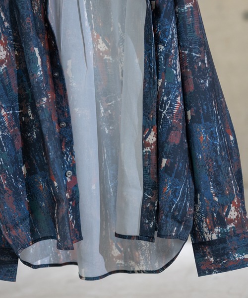 Naive magic（ナイーブマジック）の「【a】ナチュラルストレッチ総柄プリント長袖シャツ（シャツ/ブラウス・メンズ・ブラック/ブラウン系その他/マルチ/ブラック系その他/ブルー/ブラウン/グレー・X-LARGE/LARGE/MEDIUM）」の22枚目の写真