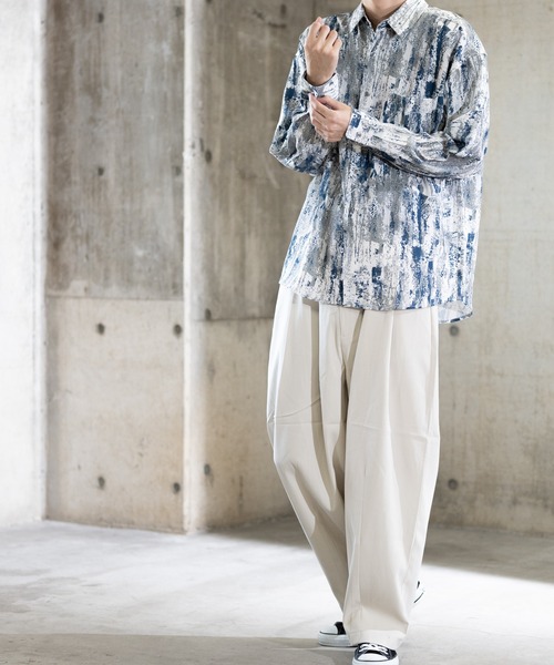 Naive magic（ナイーブマジック）の「【a】ナチュラルストレッチ総柄プリント長袖シャツ（シャツ/ブラウス・メンズ・ブラック/ブラウン系その他/マルチ/ブラック系その他/ブルー/ブラウン/グレー・X-LARGE/LARGE/MEDIUM）」の11枚目の写真