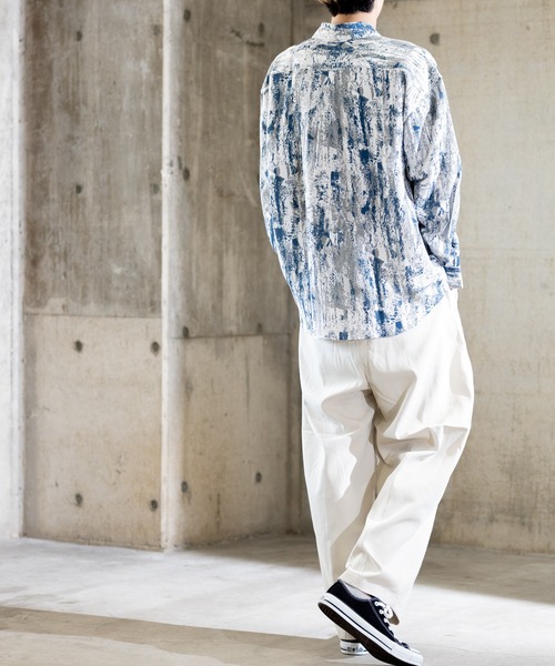 Naive magic（ナイーブマジック）の「【a】ナチュラルストレッチ総柄プリント長袖シャツ（シャツ/ブラウス・メンズ・ブラック/ブラウン系その他/マルチ/ブラック系その他/ブルー/ブラウン/グレー・X-LARGE/LARGE/MEDIUM）」の14枚目の写真