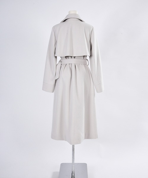 Dear Princess（ディアプリンセス）の「エクセレントビーバー　コート（ステンカラーコート・レディース・ベージュ/ライトブラウン/ブラック・MEDIUM/SMALL）」の13枚目の写真