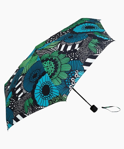 marimekko（マリメッコ）の「Siirtolapuutarha / MINI MANUAL UMBRELLA（折りたたみ傘・レディース・グリーン/ピンク系その他・FREE）」の2枚目の写真
