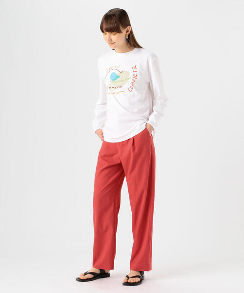 TOMORROWLAND (トゥモローランド)の「ユーティリティツイル フロントタックパンツ(スラックス・レディース・レッド/ライトブルー/ネイビー・32/36/34)」の12枚目の写真