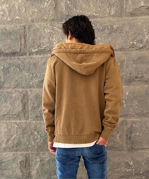 DIESEL（ディーゼル）の「メンズ ジャケット コンビネーション パーカー（ナイロンジャケット・メンズ・ベージュ/ブラック・MEDIUM/LARGE/SMALL/XX-LARGE/X-LARGE/X-SMALL）」の21枚目の写真