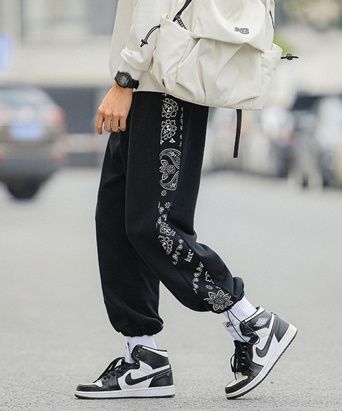 HOOK(フック)の「【HOOK】【新作】 サイドバンダナ切り替えスウェットパンツ(スウェットパンツ・メンズ・グレー/ブラック・M/XXL/L/XL)」の13枚目の写真