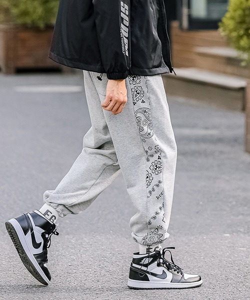 HOOK(フック)の「【HOOK】【新作】 サイドバンダナ切り替えスウェットパンツ(スウェットパンツ・メンズ・グレー/ブラック・M/XXL/L/XL)」の15枚目の写真