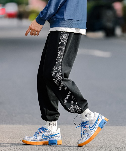 HOOK(フック)の「【HOOK】【新作】 サイドバンダナ切り替えスウェットパンツ(スウェットパンツ・メンズ・グレー/ブラック・M/XXL/L/XL)」の12枚目の写真