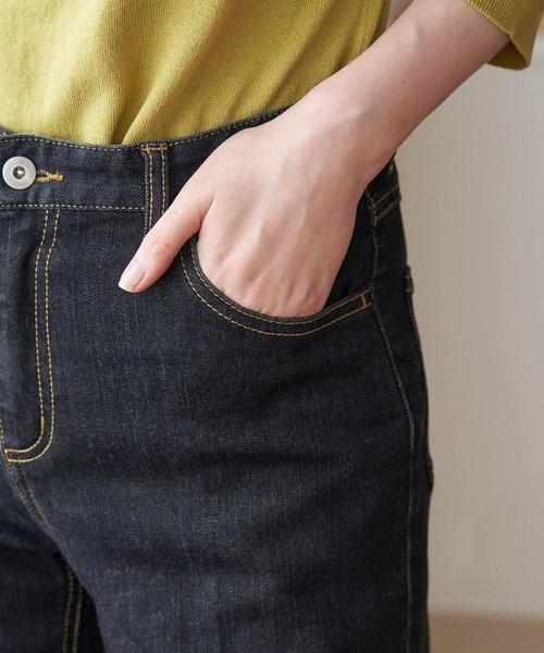 ROPE' PICNIC（ロペピクニック）の「デニム裾フリンジパンツ（デニムパンツ・レディース・ブラック/ネイビー・36/38/40）」の9枚目の写真