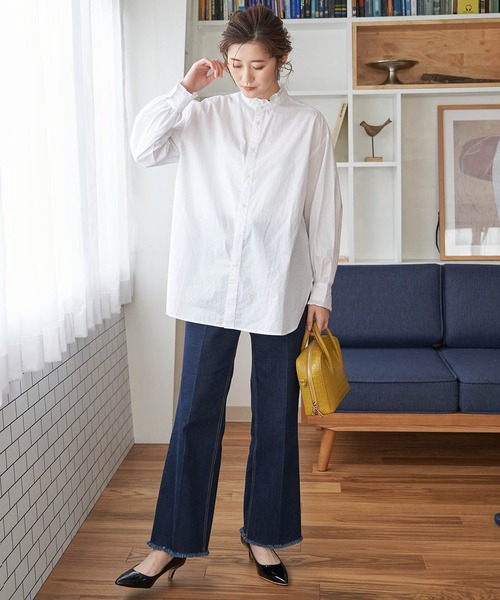 ROPE' PICNIC（ロペピクニック）の「デニム裾フリンジパンツ（デニムパンツ・レディース・ブラック/ネイビー・36/38/40）」の6枚目の写真