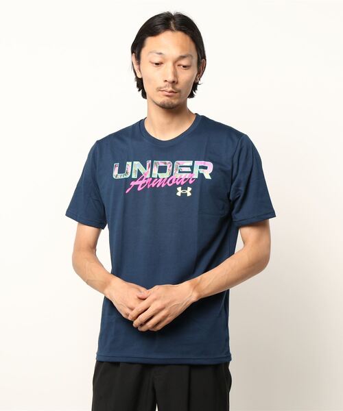 UNDER ARMOUR（アンダーアーマー）の「UAショートスリーブ アイランド ウェーブS（トレーニング/MENS/メンズ）（Tシャツ/カットソー・メンズ・ネイビー・XXL/XL/M/L/3XL/S）」の7枚目の写真