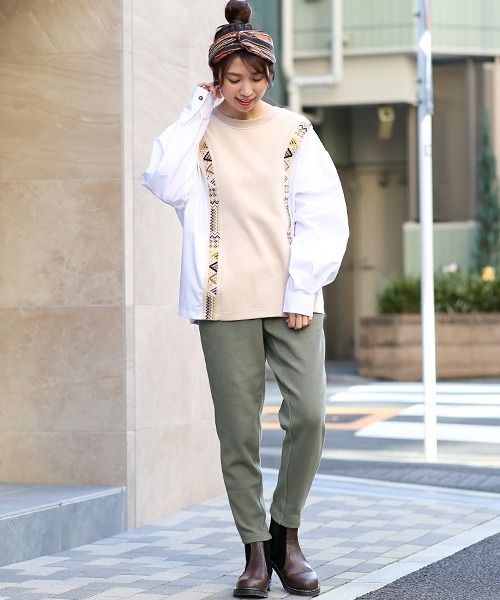 チチカカ（チチカカ）の「ストライプコーデュロイヘアバンド（ヘアバンド・レディース・ネイビー/レッド/オレンジ・FREE）」の7枚目の写真