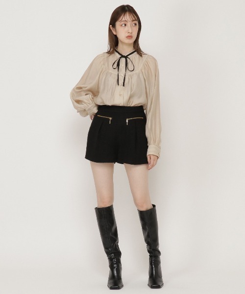 REDYAZEL（レディアゼル）の「ツィードショートパンツ（その他パンツ・レディース・オフホワイト/ブルー/ブラック/ネイビー・SMALL/MEDIUM）」の7枚目の写真