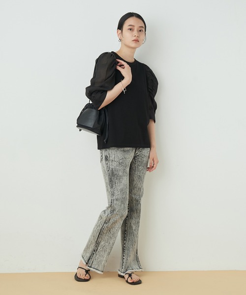 ADAM ET ROPE'(アダムエロペ)の「<追加>ナイロン巾着ミニポシェット(ショルダーバッグ・レディース・ブラック・FREE)」の7枚目の写真