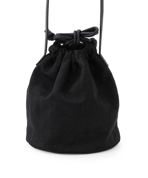 ADAM ET ROPE'(アダムエロペ)の「<追加>ナイロン巾着ミニポシェット(ショルダーバッグ・レディース・ブラック・FREE)」の5枚目の写真