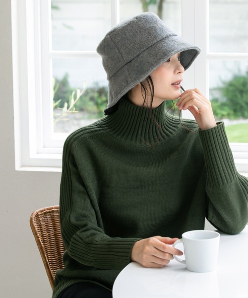 QUEENHEAD(クイーンヘッド)の「シャギーバケットハット(ハット・レディース・グレー/ラベンダー/ベージュ/チャコール・FREE)」の16枚目の写真