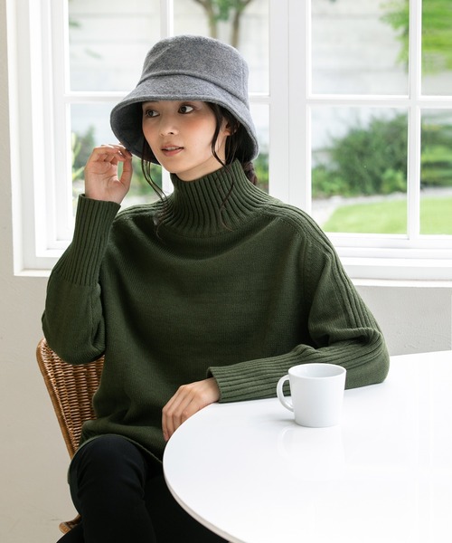 QUEENHEAD(クイーンヘッド)の「シャギーバケットハット(ハット・レディース・グレー/ラベンダー/ベージュ/チャコール・FREE)」の21枚目の写真