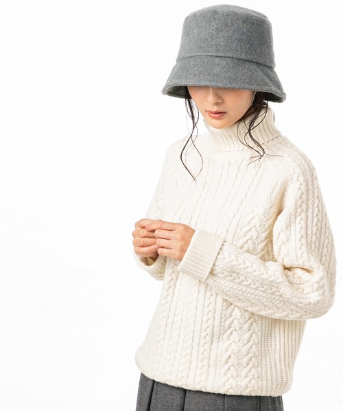 QUEENHEAD(クイーンヘッド)の「シャギーバケットハット(ハット・レディース・グレー/ラベンダー/ベージュ/チャコール・FREE)」の19枚目の写真