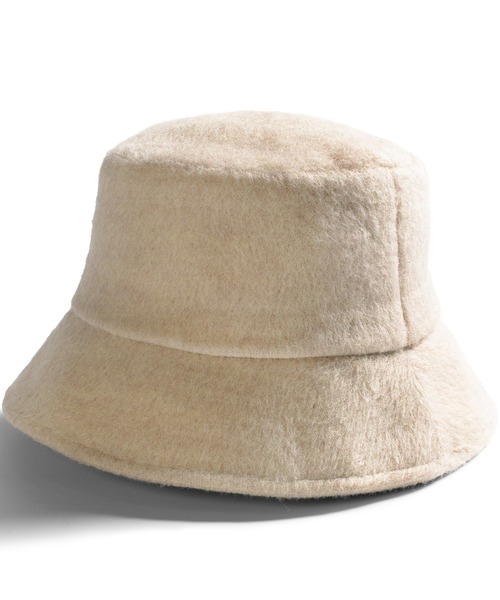 QUEENHEAD(クイーンヘッド)の「シャギーバケットハット(ハット・レディース・グレー/ラベンダー/ベージュ/チャコール・FREE)」の5枚目の写真