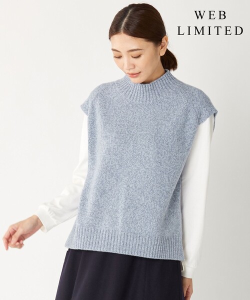 J.PRESS(ジェイプレス)の「【WEB限定カラーあり・洗える】AZALEA ニットベスト(ベスト・レディース・サックスブルー系/ブラック系/グレー系/ブラウン系/ベージュ系・T15/T13)」の5枚目の写真