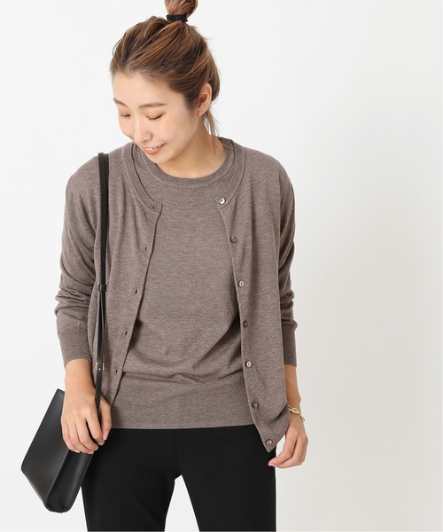 journal standard L'essage（ジャーナルスタンダードレサージュ）の「アンサンブルプルオーバーカーディガン◆（カーディガン/ボレロ・レディース・ブラウン/ネイビー/ピンク・FREE）」の2枚目の写真