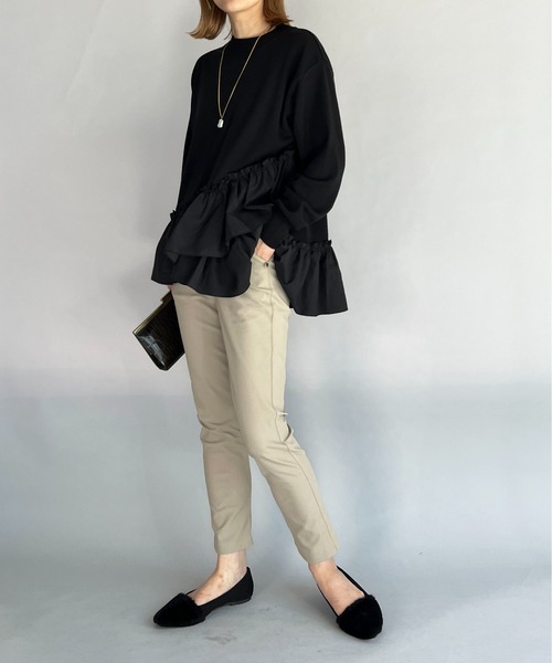 PICCIN（ピッチン）の「メリルハイテンションサーモストアパンツ（その他パンツ・レディース・チャコールグレー/ブラック/ベージュ・M）」の12枚目の写真