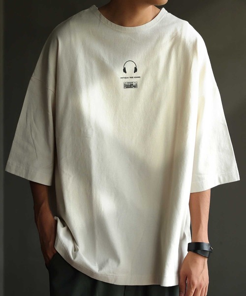 antiqua(アンティカ)の「【tree cafe】半袖Tシャツ(Tシャツ/カットソー・メンズ・ホワイト系その他・L/XL)」の1枚目の写真