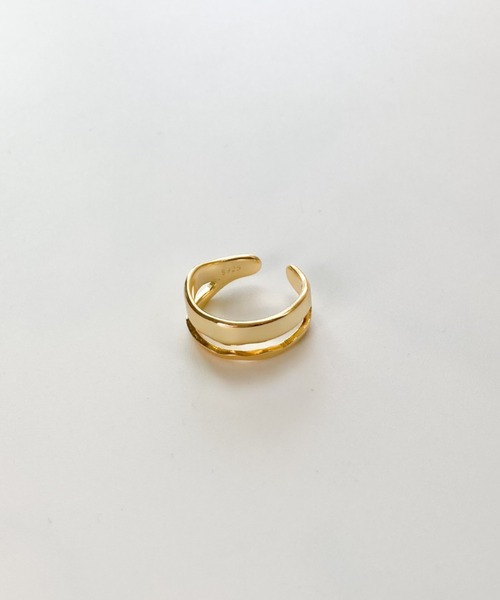 yu-ka（ユーカ）の「YU-KA : 2ラインウェーブリング（リング・レディース・シルバー/ゴールド・FREE）」の5枚目の写真
