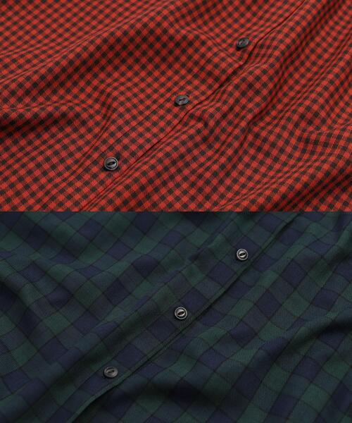 coen（コーエン）の「チェック柄ギャザーブラウス（シャツ/ブラウス・レディース・ダークグリーン/レッド・M/L）」の10枚目の写真