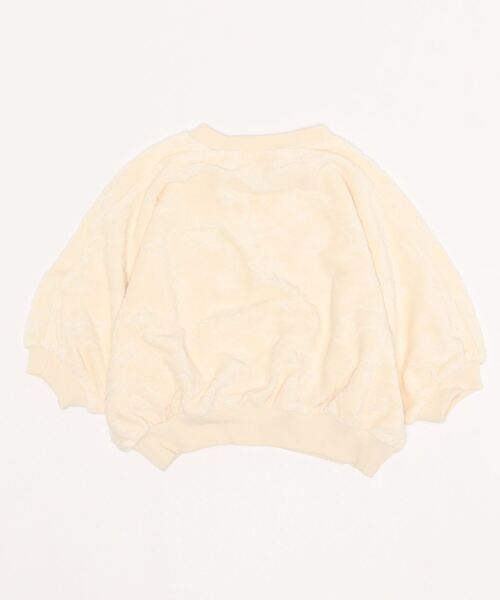 quoti use fith（クゥオティ　ユース　フィス）の「星柄パイル 長袖クルースウェット（スウェット・キッズ・チャコールグレー/ホワイト/パープル・100/90/80/120/130/110）」の4枚目の写真