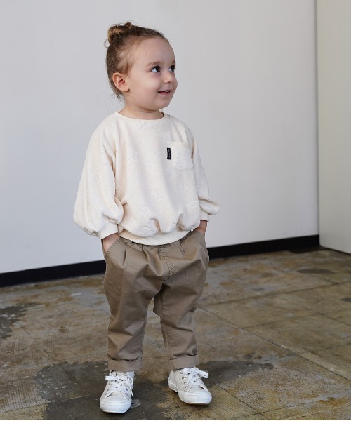 quoti use fith（クゥオティ　ユース　フィス）の「星柄パイル 長袖クルースウェット（スウェット・キッズ・チャコールグレー/ホワイト/パープル・100/90/80/120/130/110）」の13枚目の写真